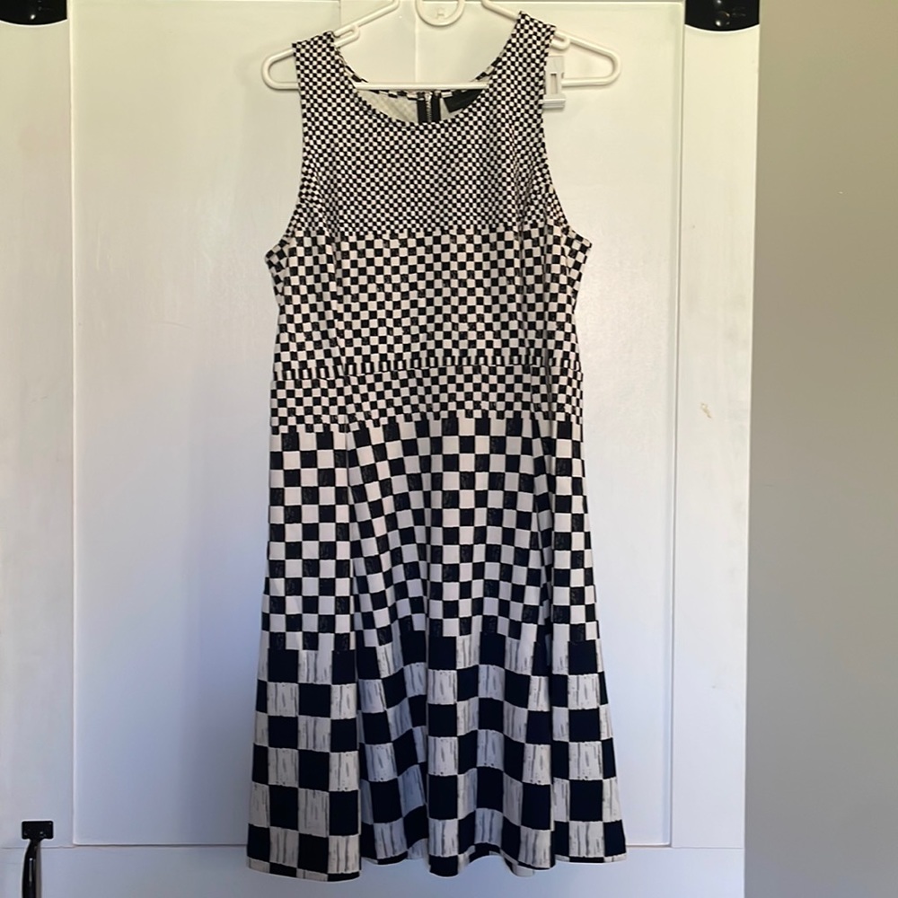Worthington checkered dress, size 12, a-line dress, sleeveless